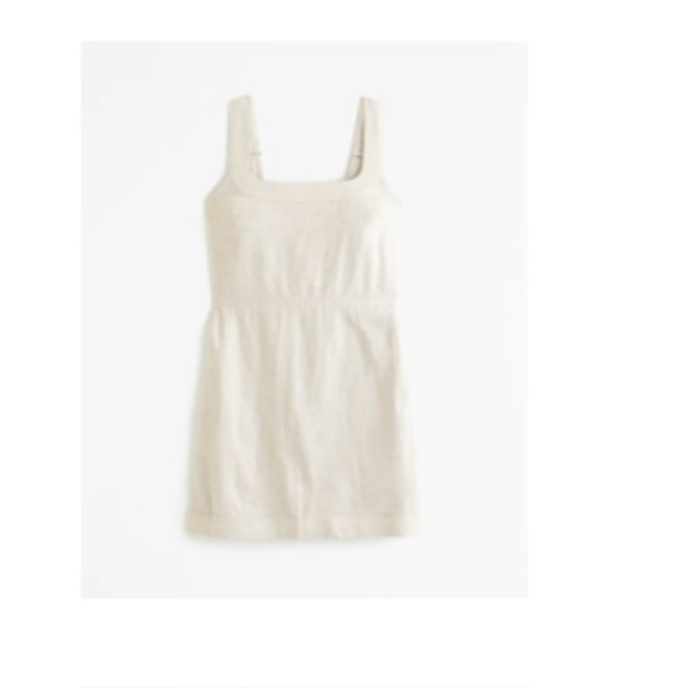 Abercrombie & Fitch Cream Sheath Mini Dress Sleeveless Scoop Neck